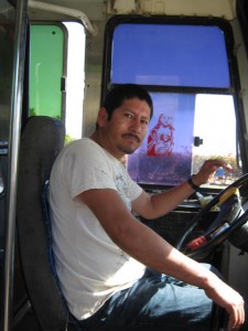 one of our bus drivers (he smiled for us after the photo was taken)